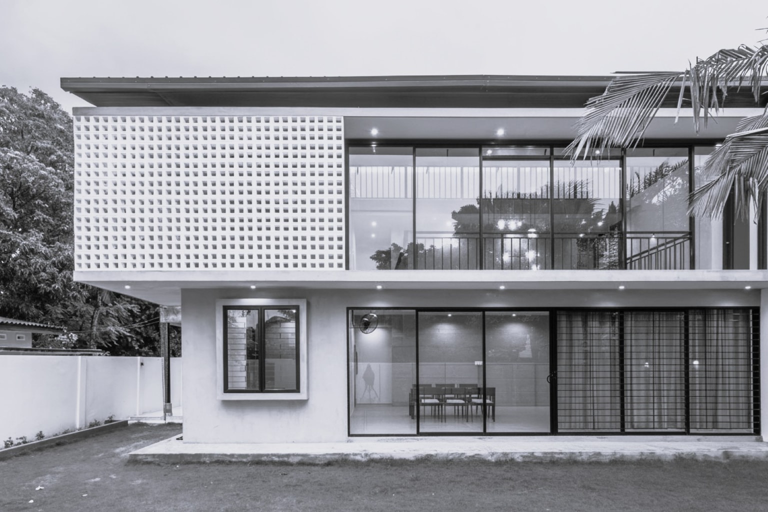 Contemporary residential building with clean lines